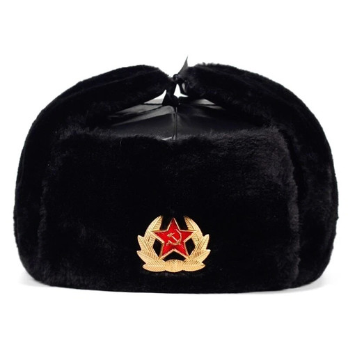 Russian ushanka military hat - military,